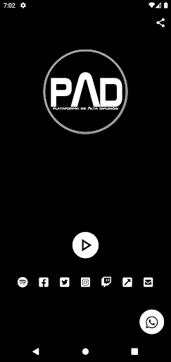 Android application PAD Plataforma screenshort
