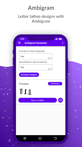 Ambigram Tattoo Generator Studio Pro Free App