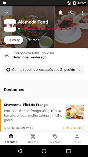Android application Alameda Food screenshort
