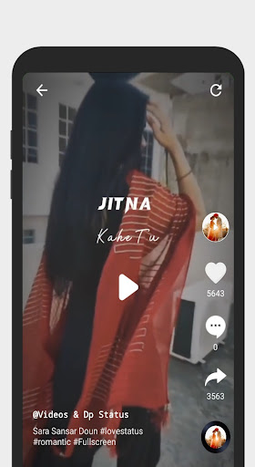 Android application Full Screen Video Status - X screenshort