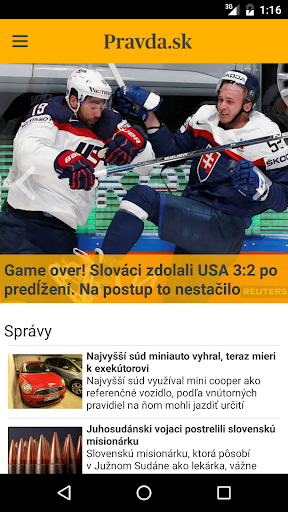 Android application Pravda screenshort