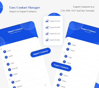 Easy Contact Manager SIM Phone