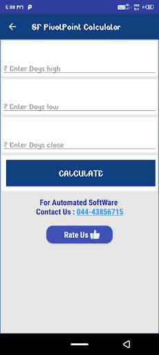 Pivot Point Calculator Screen 3