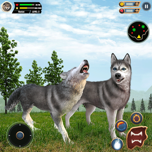 野生のオオカミシミュレーター3d