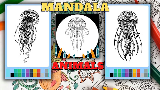 Jellyfish Mandala Coloring App