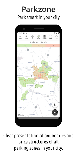 Android application Parkzone - Parking zones at on screenshort