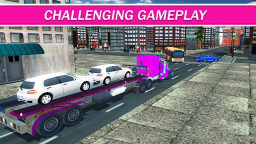 Pink Trailer Truck Car Carrier Screen 2