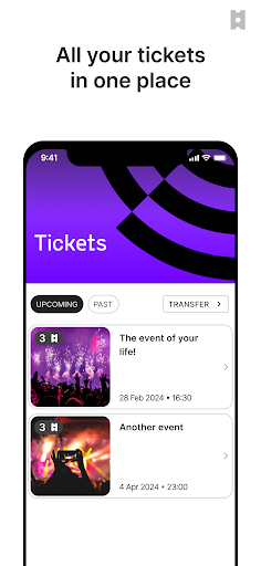 Android application Tixserve screenshort