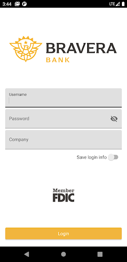 Android application Bravera Bank Business screenshort