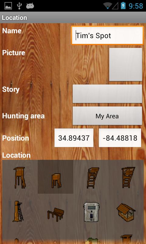 Android application iHunt Journal screenshort
