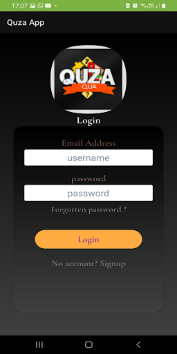Quza App Screen 2