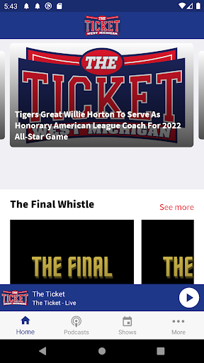 Android application The Ticket West Michigan screenshort