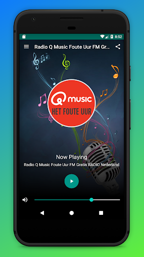Android application QMusic Foute Uur Radio App NL screenshort