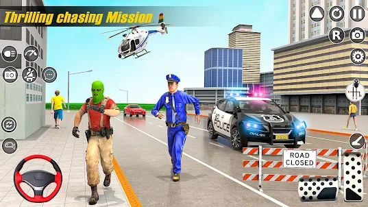 US Police Car Mall Crime Chase