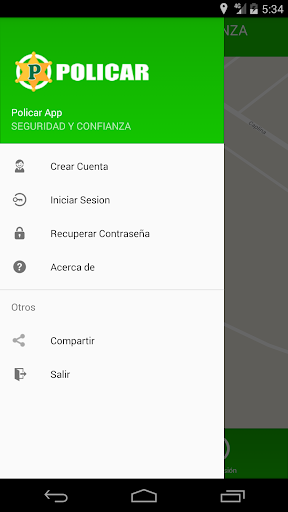 Android application RADIO TAXI POLICAR screenshort