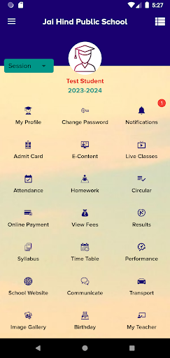 Android application Jai Hind Public School screenshort