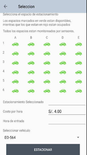 Estacionamiento App Screen 2