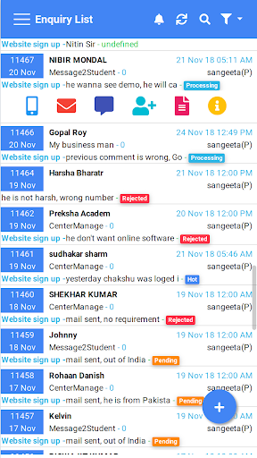 Sales Manager - Enquiry Follow Screen 3