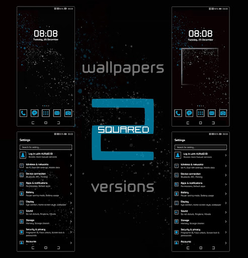 Android application [EMUI5/8/9]Squared Theme screenshort