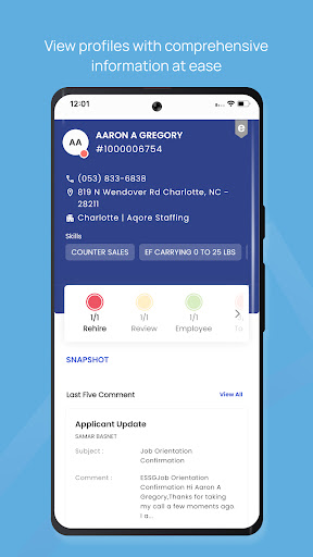 Screenshot of StaffNow