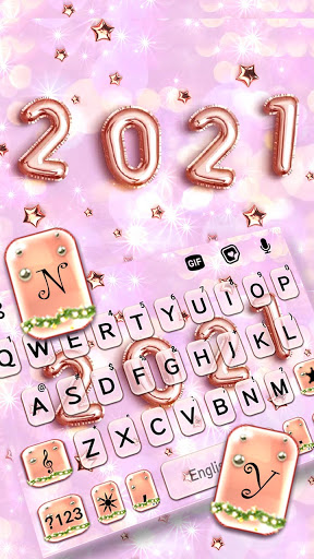 Happy 2021 Keyboard Background Screen 2