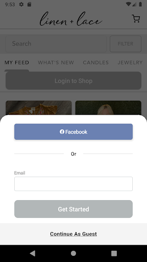 Android application Linen & Lace Boutique screenshort