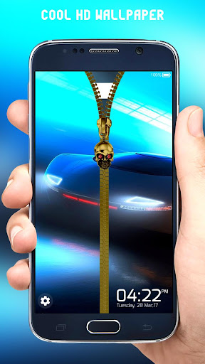 Android application Car Zipper Lock Screen screenshort