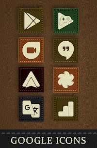 Apk con patch a tema Texture Leather Icon Pack UX 1