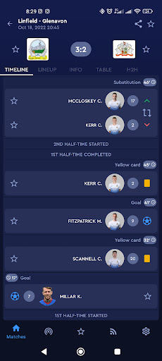 Android application Football NI screenshort