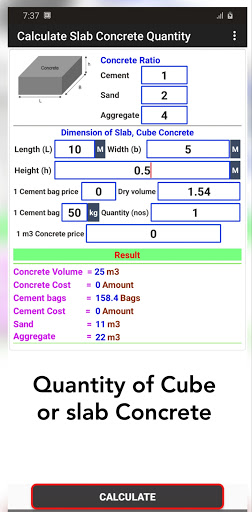 Construction Calculator Screenshot 3 - AppWisp.com