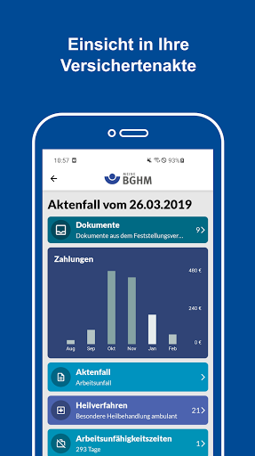 Android application meineBGHM screenshort