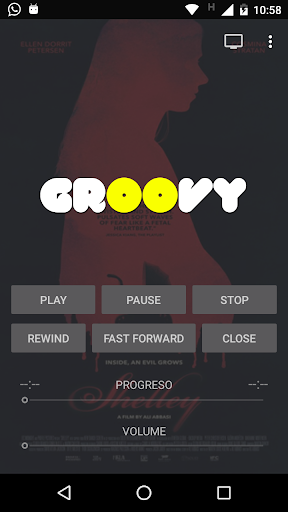 Android application Groovy TV Control screenshort