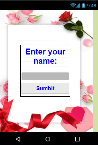 Greeting App Screen 2
