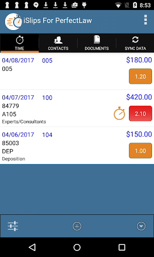 Android application iSlips For PerfectLaw screenshort