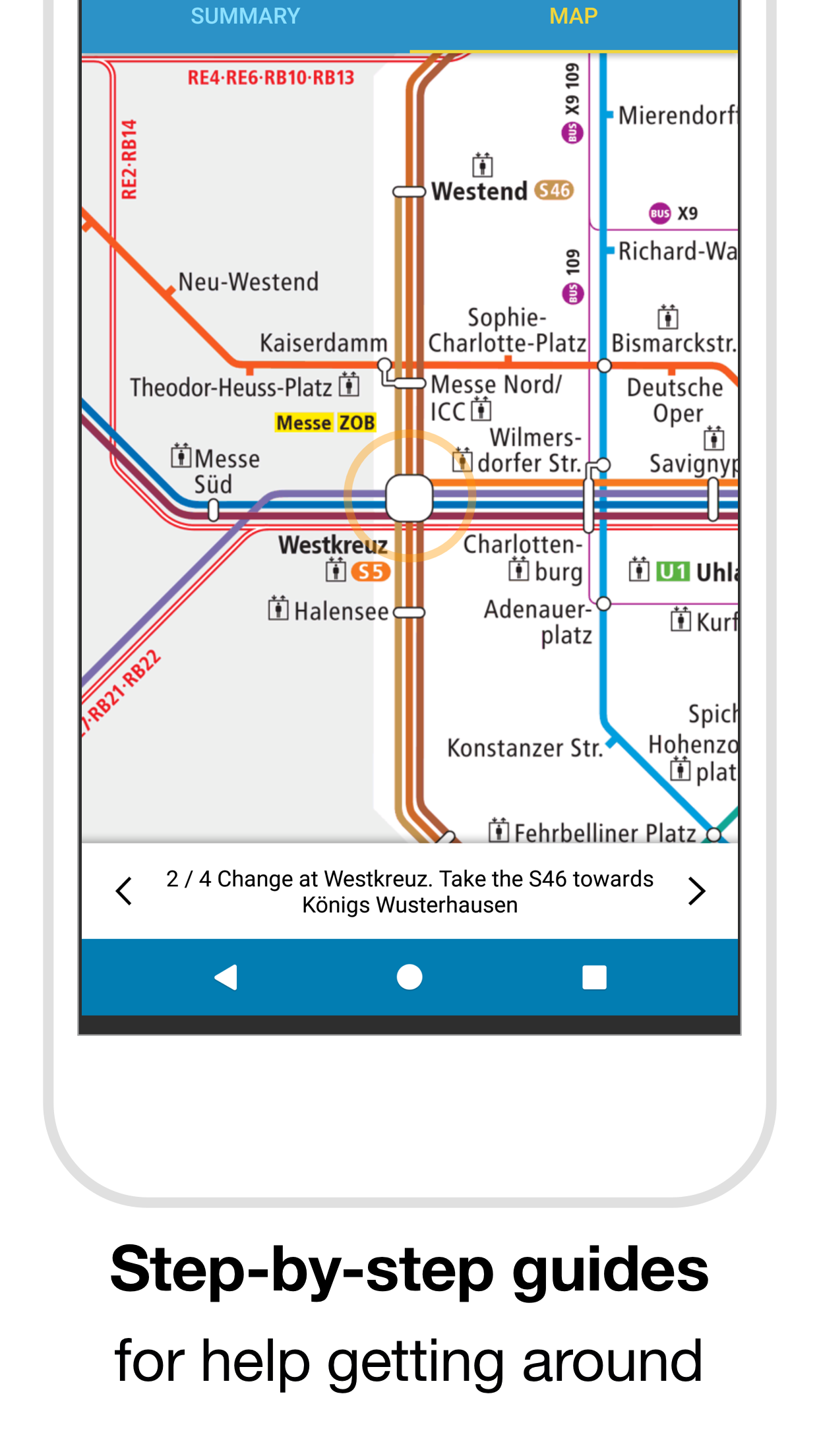Android application Berlin Subway – BVG U-Bahn & S-Bahn map and routes screenshort