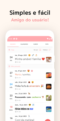 DailyLife - Diário com cadeado Captura de Tela do Aplicativo Android 4