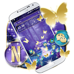 Cover Image of Unduh Neon Butterfly Launcher Theme 4.3 APK