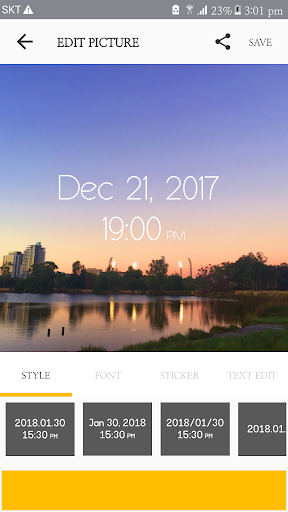 Timing - Time stamp and camera
