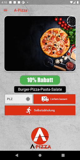 Android application A-Pizza screenshort