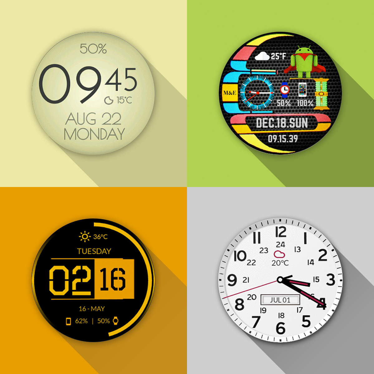 Android application Watch Face - Minimal & Elegant for Android Wear OS screenshort