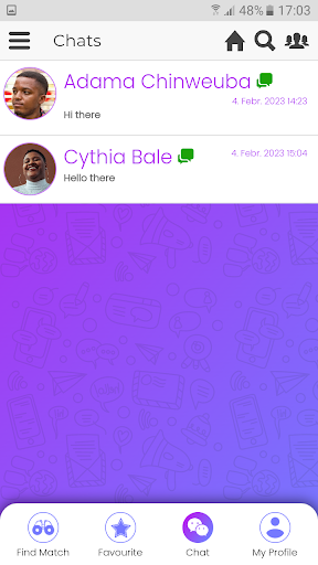 Android application Soulmates screenshort