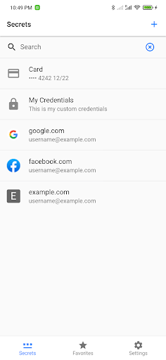 Screenshot of Secrets Password Manager