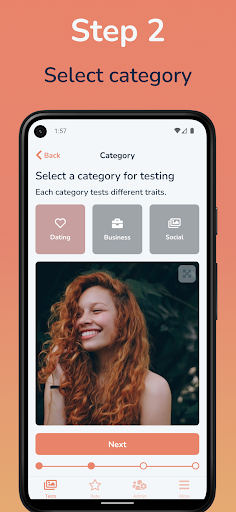 Screenshot of Testframe: Rate Attractiveness