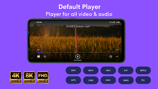Android application Default Media Player screenshort