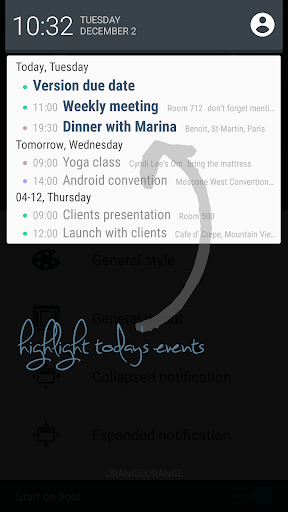 Android application Calendar Status - beta screenshort