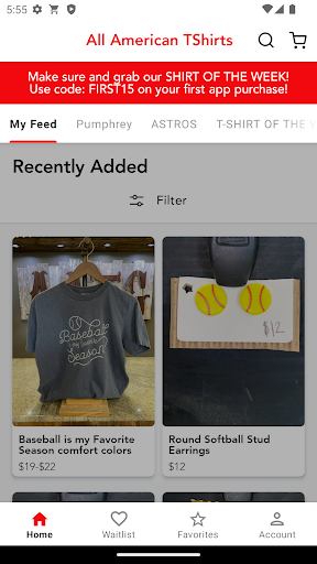 Android application All American TShirts screenshort