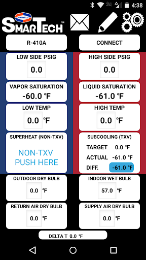 Android application Uniweld SmarTech™ Manifold screenshort