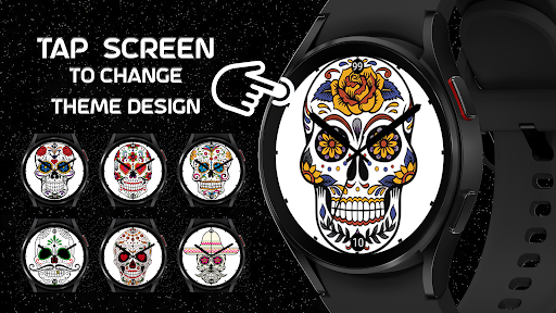 Sugar Skull Floral Halloween Screen 3