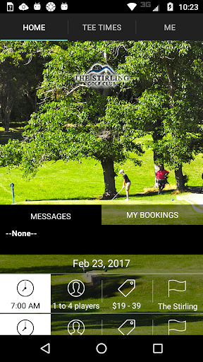 Android application The Stirling Golf Tee Times screenshort