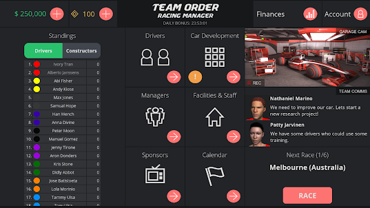 Team Order: Rennsport-Manager